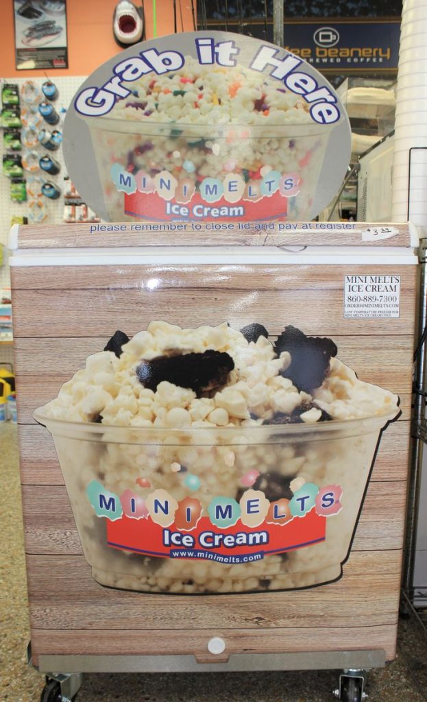 Mini Melts Ice Cream display